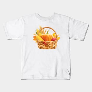 A Basketful of Autumn Fruits Kids T-Shirt